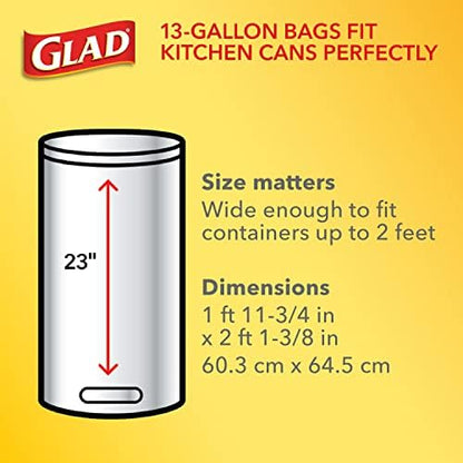 Glad ForceFlex Tall Kitchen Trash Bags, 13 Gallon, Gain Lavender - Image 5