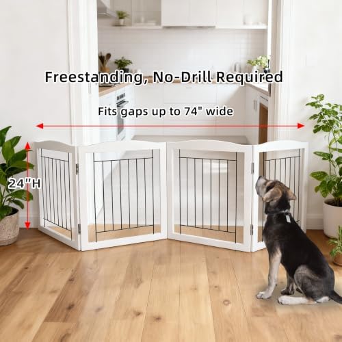 ZJSF Freestanding Foldable Dog Gate - Image 2