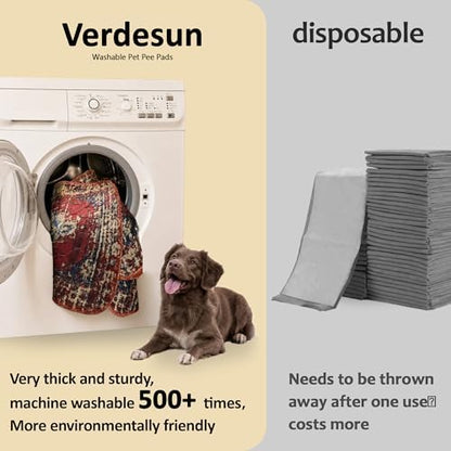 Washable Pee Pads for Dogs 48"x72" 2 Pack Reusable Puppy Potty Pad - Image 3