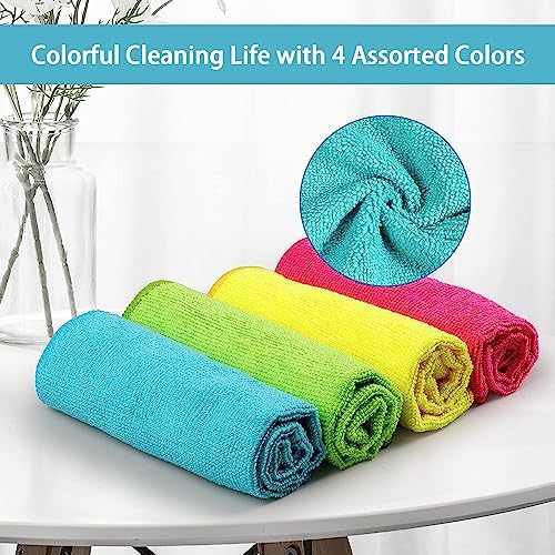 HOMEXCEL 8PK Microfiber Cleaning Cloth, Cleaning Rags - Image 3