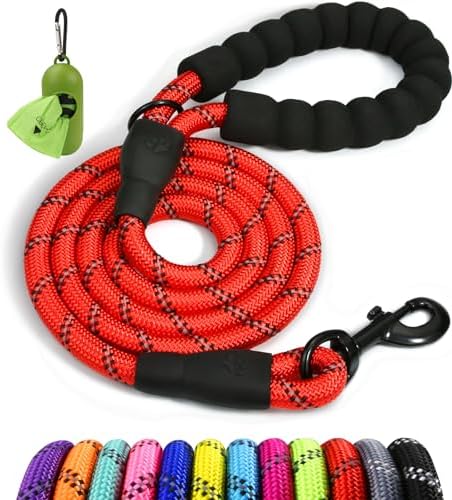 Taglory Rope Dog Leash for Small Medium Dogs, 5 FT Padded Handle by Taglory