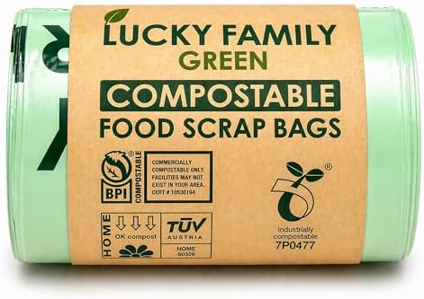 1.3 Gallon Compost Bags for Kitchen Countertop Bin, Compostable by INNOTAK