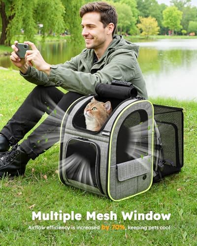 pecute Cat Backpack Expandable, Cat Carrier Backpack - Image 6
