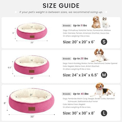 Love's cabin Round Donut Cat and Dog Cushion Bed, 24in Pet Bed - Image 4