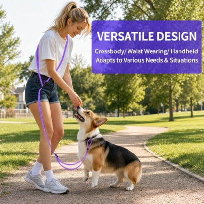 Kazazoo Hands-Free Dog Leash Adjustable Length 5-8 Ft, Waist & Crossbody Leash - Image 2