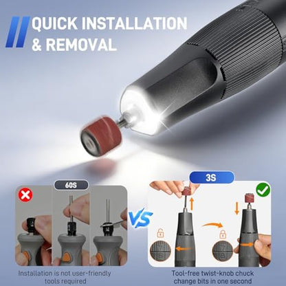 Cordless Rotary Tool Kit, Rechargeable Mini Rotary Tools - Image 6