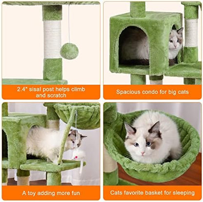 Heybly Cat Tree with Toy, 43.3 inch Cat Tower - Image 4