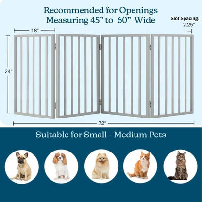Pet Gate - 4-Panel Indoor Foldable Dog Fence - Image 2