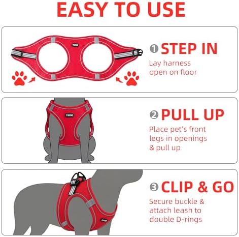 ROYPET Step-in Air Dog Harness, All Weather Mesh Step in Vest Harness - Image 5
