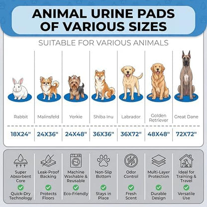 Washable Guinea Pig Pee Pads, Absorbent Reusable Guinea Pig Cage Liners - Image 5