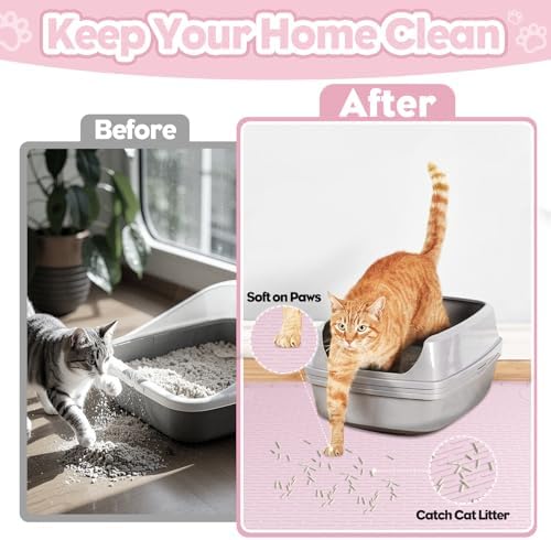 Silicone Cat Litter Mat for Litter Box 40”x28” Large Cat Mat - Image 3