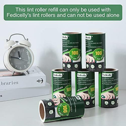 Fedicelly Lint Rollers Pet Hair Extra Sticky Refills, Mega Value Set 600 Sheets - Image 6