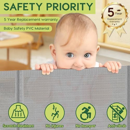 Reinforced 55" Wide Retractable Dog Gate - Image 6