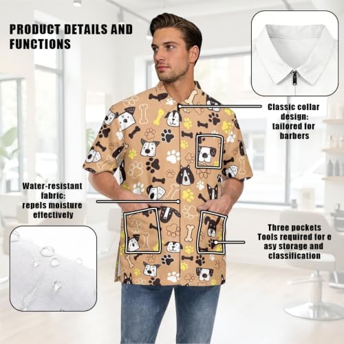 Work Smock for Pet Groomers, Professional Design Water & Hair Proof - Image 6