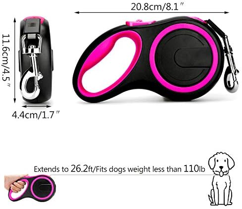 Segarty 26ft Dog Leash Retractable, 8m Dog Leads Long - Image 4
