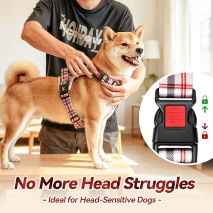 PoyPet Plaid Dog Harness Large, No Pull Vest - Image 2