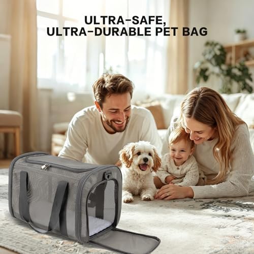 Cat Carrier, Soft-Sided Pet Carrier Bag, Breathable Mesh - Image 5