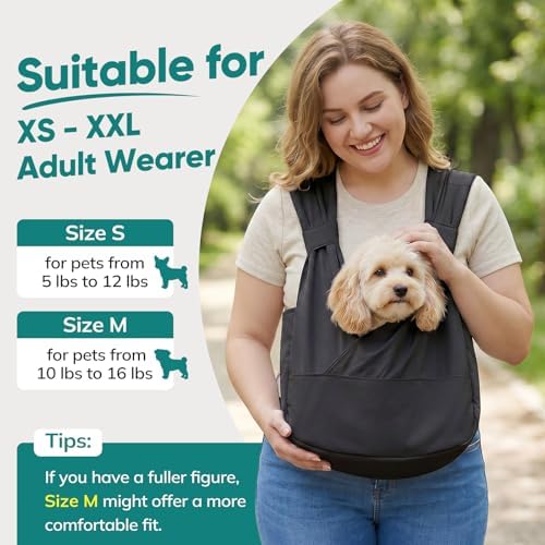 Dog Sling Carrier Front with Thicken Bottom Support - Image 4