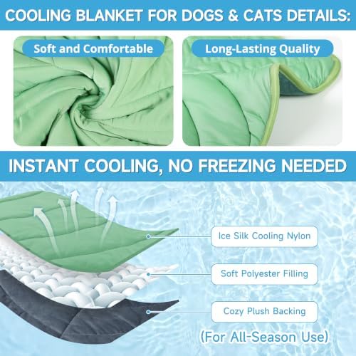 Paw Legend Dog Cooling Mat for Dogs & Cats 27.2" x 33.5", Reversible Pet - Image 5