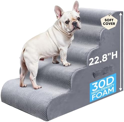 PAWSCRAT 5-Step Pet Stairs for High Beds & Sofas, 22.8''H Dog Stairs by PAWSCRAT