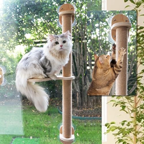 38.5in Scratching Post with Window Shelf Set by LOVMIOAW