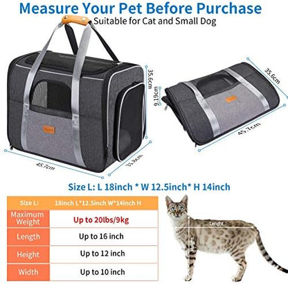 Morpilot Top and Side Expandable Cat Carrier, Collapsible Soft-Sided Pet Carrier - Image 3