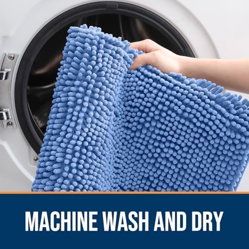 OLANLY Dog Door Mat for Muddy Paws 47x20, Super Absorbent Chenille Mud Mat - Image 5
