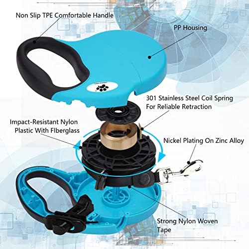 16ft Retractable Dog Leash for Medium Breed Dogs up to 44 lbs - Image 5