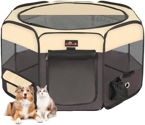 Aivituvin Portable Pet Playpen, Foldable Dog Tent Crate Cage by Aivituvin