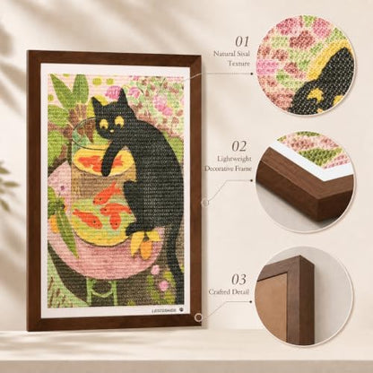 Wall Art Cat Scratcher, Framed Sisal Scratch Pad - Image 3