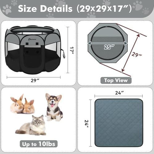 Persure Cat Dog Playpen Tent Crate Cage - Image 6