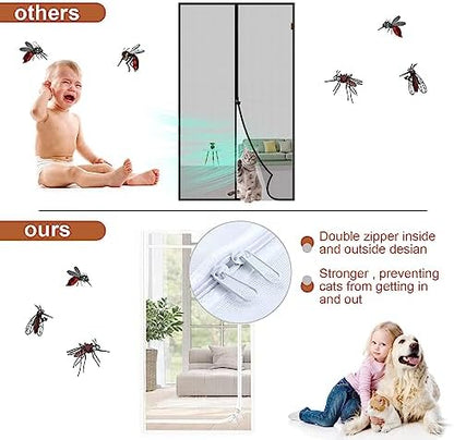 Upgraded Reinforced Pet Screen Door Thickened Cat Resistant Mesh Screen Door - Image 3
