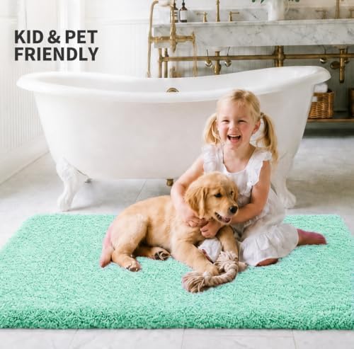 ILANGO Bathroom Rugs 48" × 24", Extra Soft Absorbent Microfiber Bath Rugs - Image 2