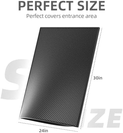 ESTHELLO Cat Litter Mat Honeycomb Double Layer Design 30’’ x 24’’ Black - Image 2