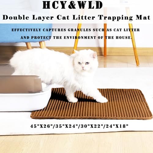 Cat Litter Mat, Double Layer Cat Litter Box Mat - Image 2