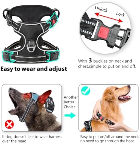 Timos Dog Harness for Large, Reflective No Pull Vest - Image 2