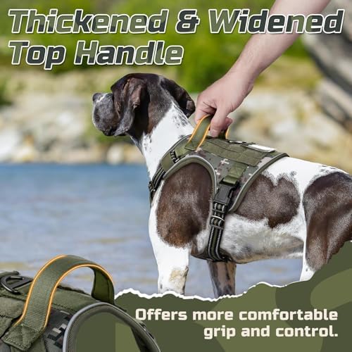 rabbitgoo Tactical Dog Harness for Large, No Pull Military Service Vest - Image 6