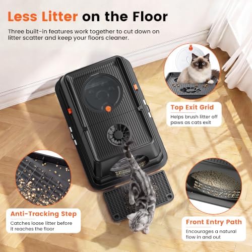 XL Enclosed Stainless Steel Litter Box - Image 4