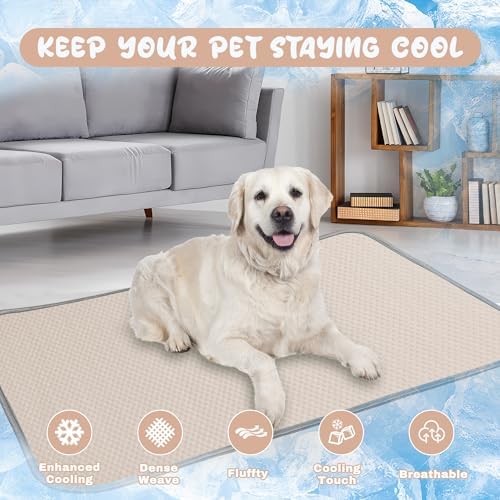 Buvlnee Summer Dog Cooling Mat Washable Ice Silk Self Cool Pad - Image 2