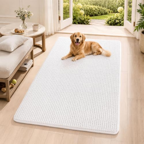Ophanie White Door Mat Runner 60x36, Muddy Mats by Ophanie