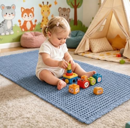 ILANGO Upgraded Waffle Bath Rug 24x54, Super Absorbent Non Slip Bath Mat - Image 4
