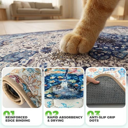 Hompet Cat Litter Mat 2 Pack, 20x60 Large Machine Washable Trapping Mats - Image 5