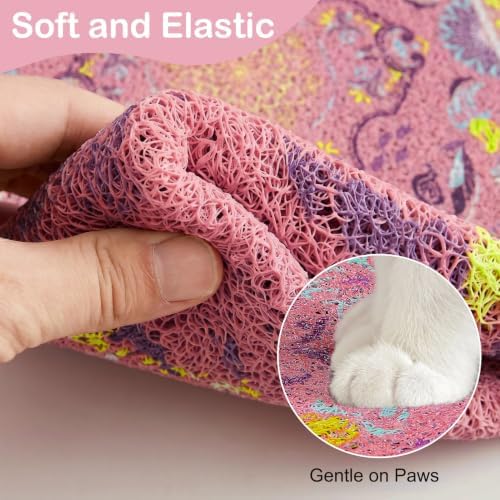 Glittme Cat Litter Mat with Non-Slip Bottom Litter Box Mat 33"X22" Litter - Image 4