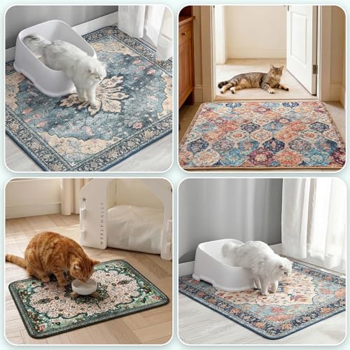 Hompet Cat Litter Mat 2 Pack, 36x48 Large Machine Washable Trapping Mats - Image 4
