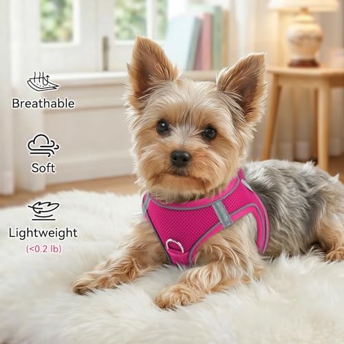 Joytale Step-in Dog Harness, Soft Breathable Mesh, Hot Pink XL - Image 4