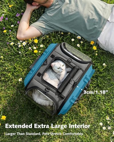 Pecute Cat Carrier, Double Bubble Pet Carrier - Image 4