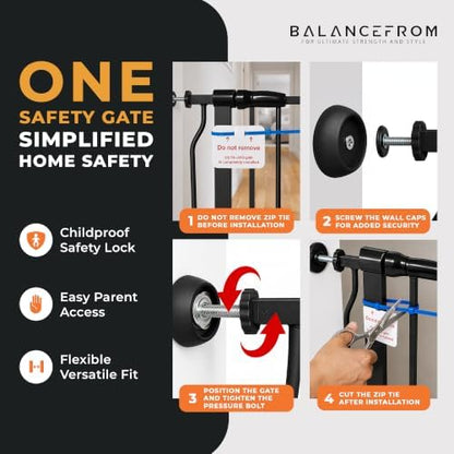 BalanceFrom Easy Walk-Thru Baby Safety Gate, Fits 29.1" to 33.8" Openings - Image 5