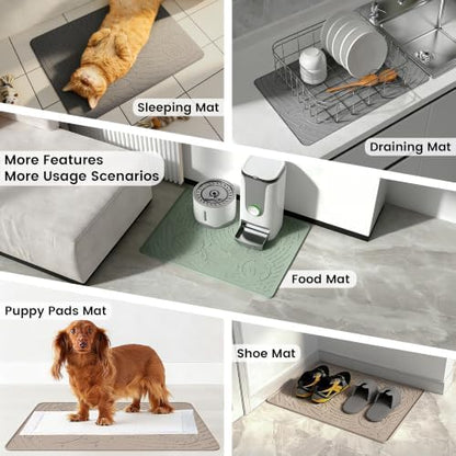 OHMO Cat Litter Mat Medium 23.6x15.7in, Waterproof Easy to Clean, Odorless Pet - Image 6