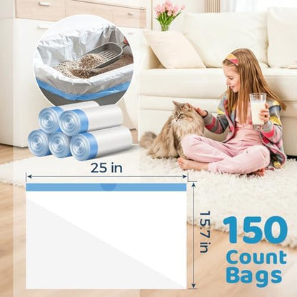 150 Count Cat Litter Box Robot 4 and 5 Waste Bags - Image 2
