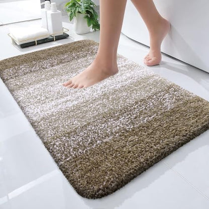 OLANLY Small Bathroom Rugs 24x16, Extra Soft Absorbent Microfiber Bath Rugs by OLANLY